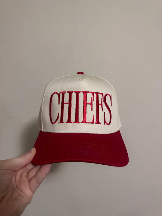 CHIEFS Block Text Trucker