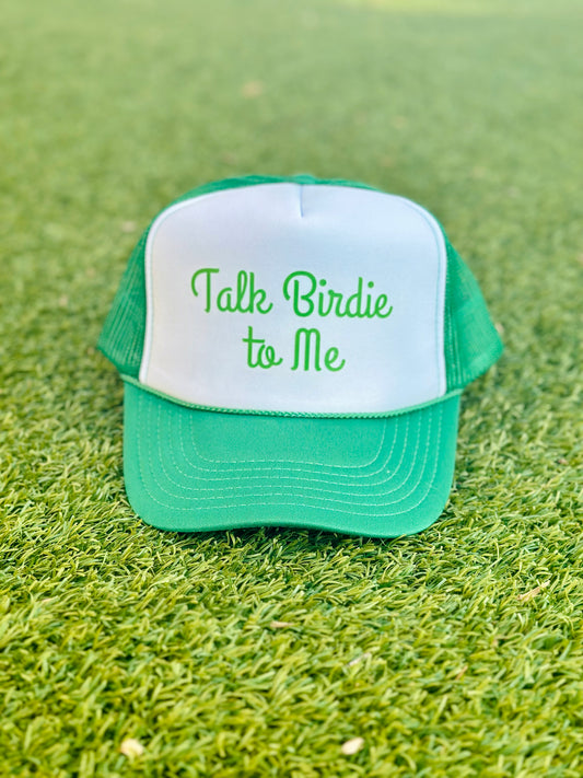 talk birdie to me trucker hat