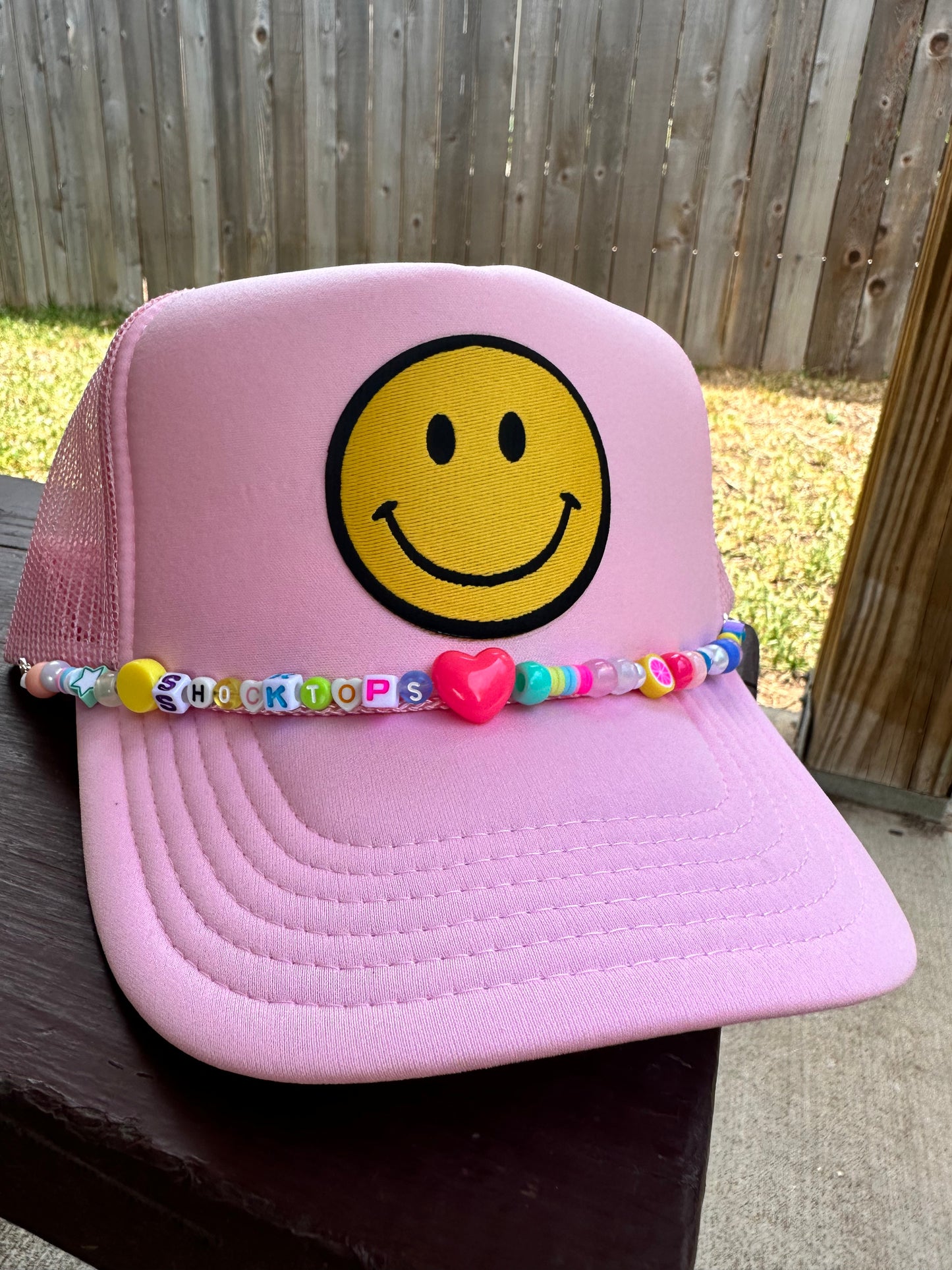 smiley trucker hat